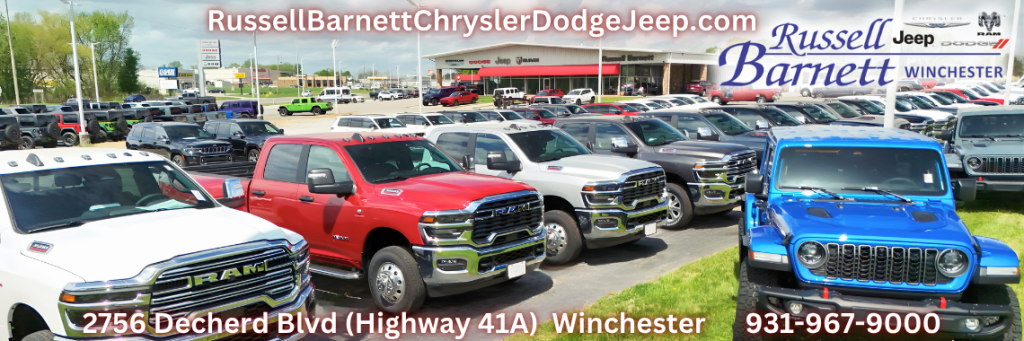 Russell Barnett CDJR in Winchester, TN and the Ram 10-year 100,000-mile powertrain warranty