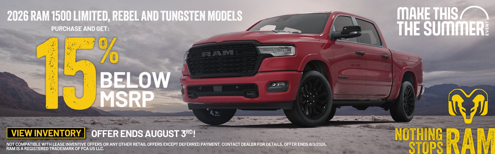 RAM 1500 15% Below MSRP